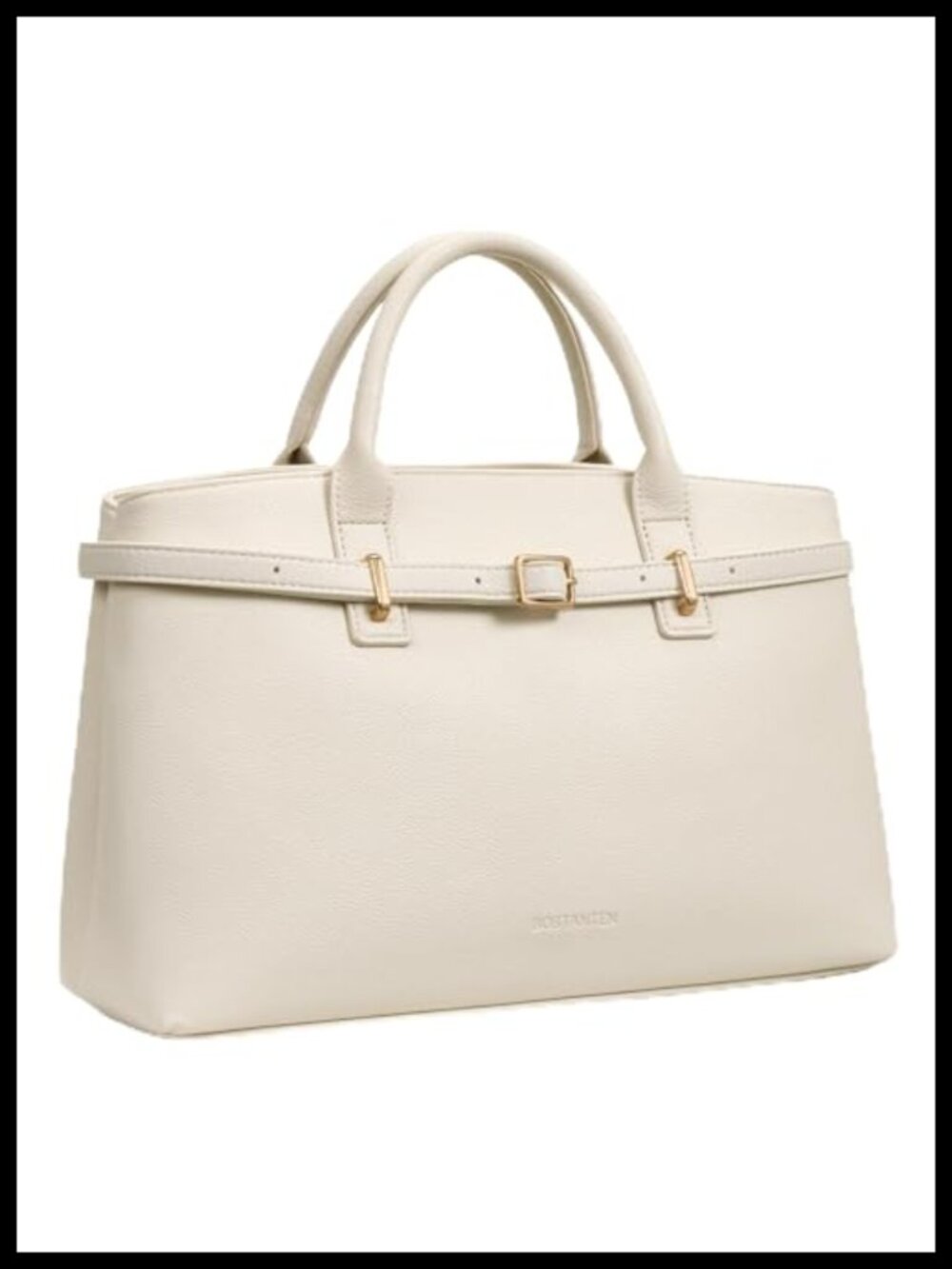 Vegan Leather Satchel Handbag Medium Work Tote Multi-Way Carry